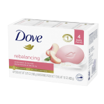 Dove White Peach & Rice Milk Rebalancing Beauty Bar – 3.75 oz (4 Bars)